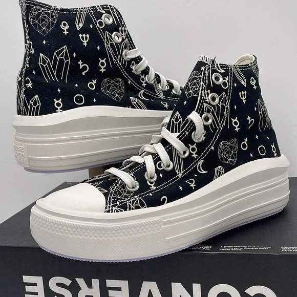 Converse WMNS CTAS MOVE HI
BLACK/NATURAL IVORY A03725C Platforms Sneakers - Picture 10 of 16